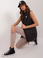 Black women's quilted vest SUBLEVEL