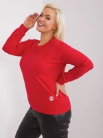 Plus size red blouse