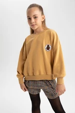 DEFACTO Girls Oversize Fit Crew Neck Sweatshirt