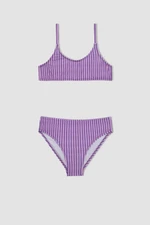 DEFACTO Girl's Striped Bikini Set