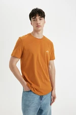 DEFACTO Slim Fit Crew Neck Printed Short Sleeve T-Shirt