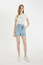 DEFACTO Paperbag High Waist Jean Shorts