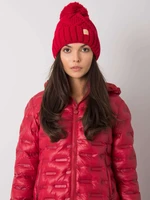 Red warm winter cap