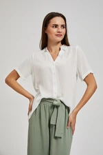 Women's shirt with collar MOODO - white