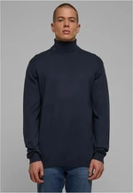 Knitted turtleneck in a navy design