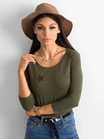 Női blúz Fashionhunters Khaki