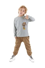 Denokids Tiger in Pocket Boy T-shirt Sweatpants Set