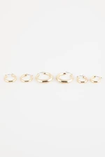 DEFACTO Woman's 3-Piece Gold Hoop Earring