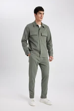 DEFACTO Trousers Relax Fit Straight Leg Pocket Tied Waist