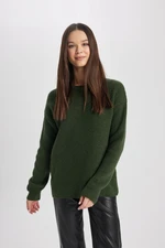 DEFACTO Regular Fit Crew Neck Basic Knitwear Sweater