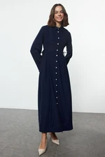 Trendyol Navy Blue Tie Detailed Woven Dress