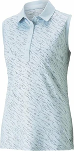 Puma Womens Cloudspun Whitewater Sleeveless Lucite/Navy Blazer XS Polo