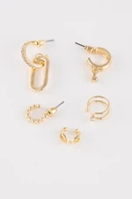 DEFACTO Woman's 5-piece Gold Earring