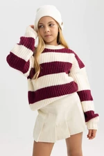 DEFACTO Girl Regular Fit Crew Neck Pullover