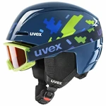 UVEX Viti Set Junior Blue Puzzle 46-50 cm Casco da sci