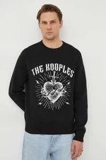 Svetr z vlněné směsi The Kooples pánský, černá barva