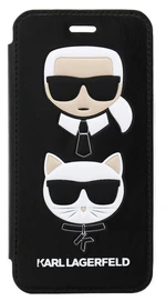 Puzdro na mobil flipové Karl Lagerfeld Choupette Book na iPhone 7/8 (KLFLBKI8KICKC) čierne flipové puzdro na mobil • určené pre Apple iPhone 7/8 • 3 v