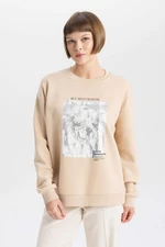 DEFACTO Relax Fit Printed Long Sleeve Sweatshirt