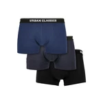Organické boxerky 3-balenie tmavomodrá + námornícka modrá + čierna