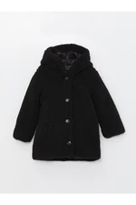 LC Waikiki Girls' Plush Hooded Coat