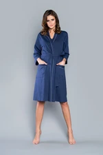 Megan bathrobe with 3/4 sleeve - dark blue