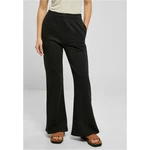 Women's Terry Flared Pin Tuck Pants Black