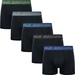 5PACK Men's Boxer Shorts Gianvaglia Black