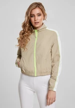 Women's jacket with short pipes made of concrete/electric lime