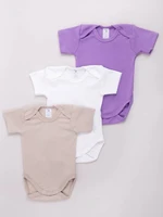 Yoclub Kids's Short Sleeve Bodysuits 3-Pack BOD-0501G-003K