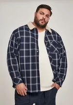 Bunda Sherpa Lined Shirt Jacket námořní/wht