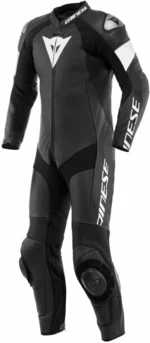 Dainese Tosa Leather 1Pc Suit Perf. Black/Black/White 44 Egyrészes motoros overál