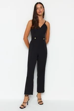 Trendyol Black Button Detailed Jumpsuit