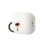 Silikonové pouzdro Karl Lagerfeld 3D Logo NFT Karl pro Airpods Pro2, white