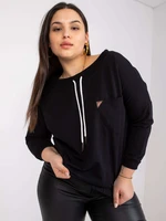 Black short sweatshirt plus size from Louny