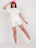 White cotton summer set with T-shirt