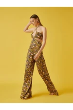 Koton Barbell Window Detail Patterned Jumpsuit