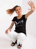 Black T-shirt with Christmas Frida MAYFLIES