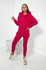 3-in-1 Fuchsia Sweatshirt, Top & Leggings Set