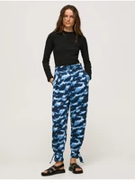 Dark blue Pepe Jeans Patterned Trousers - Ladies