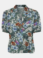 Green Floral Short Sleeve Shirt ONLY-Nova - Women