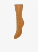 Women's orange patterned socks VERO MODA Hello - Women