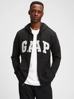 Černá pánská mikina GAP Logo arch hoodie