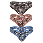 3PACK women's thongs Fine woman multicolor