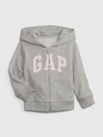 Gray girls' sweatshirt french terry logo GAP