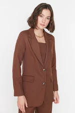 Trendyol Brown Woven Lined Blazer Jacket