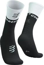 Compressport Mid Compression V2.0 Black/White T1 Běžecké ponožky