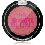 Avon 3D Matte tvářenka s matným efektem odstín Warm Flush 3,6 g