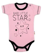 Baby Nellys Body krátký rukáv  Baby Little Star - růžové vel.  62