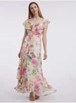 Orsay Pink-White Women Floral MaxiDresses - Ladies