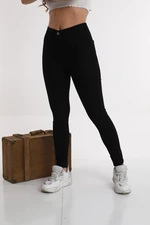 BİKELİFE Women's Black Lycra Leggings Pants